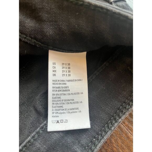 American Eagle Men’s Black Extreme Flex 4 Slim Fit Jeans 29x30 - Picture 4 of 7